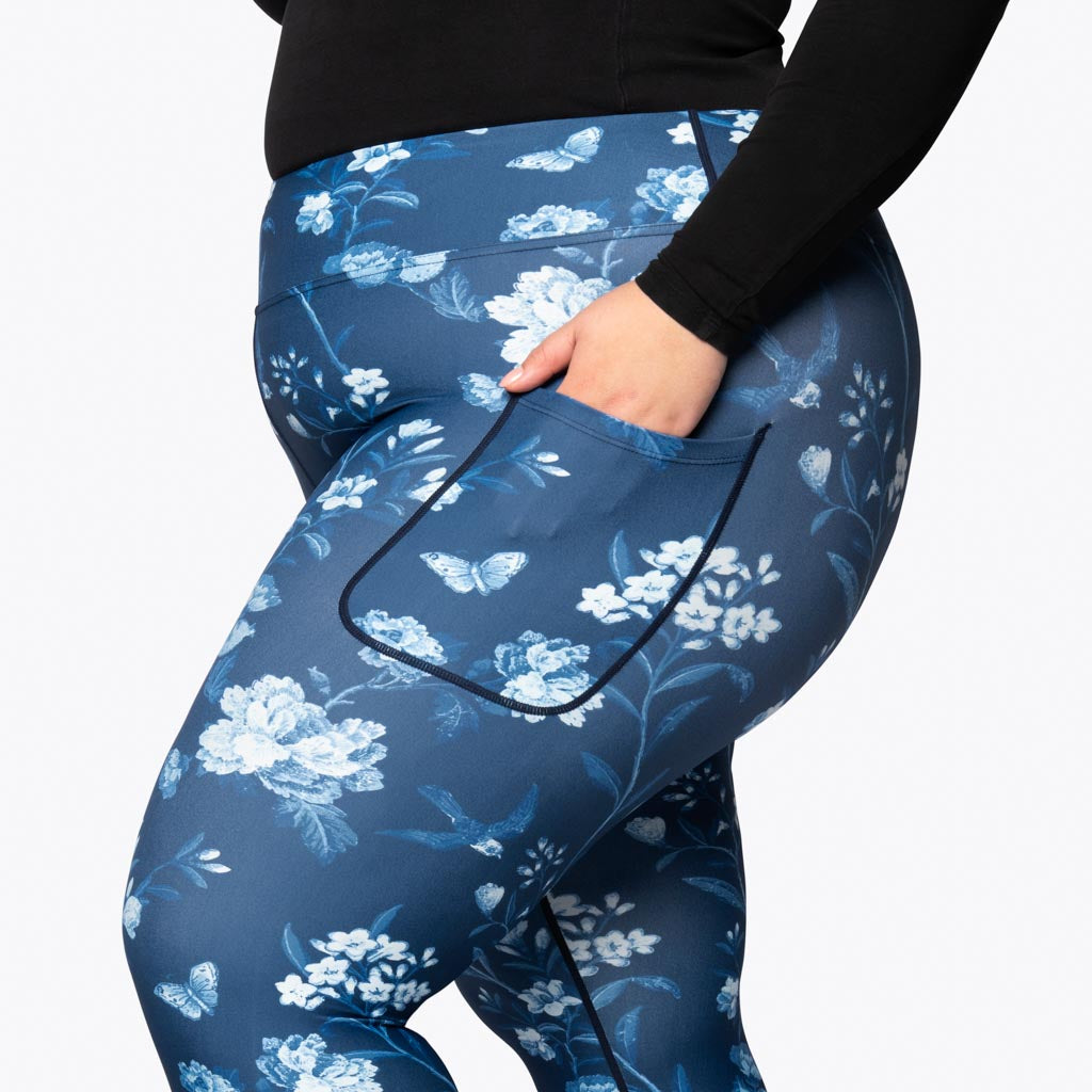 Signature Blue Vintage Bloom Leggings