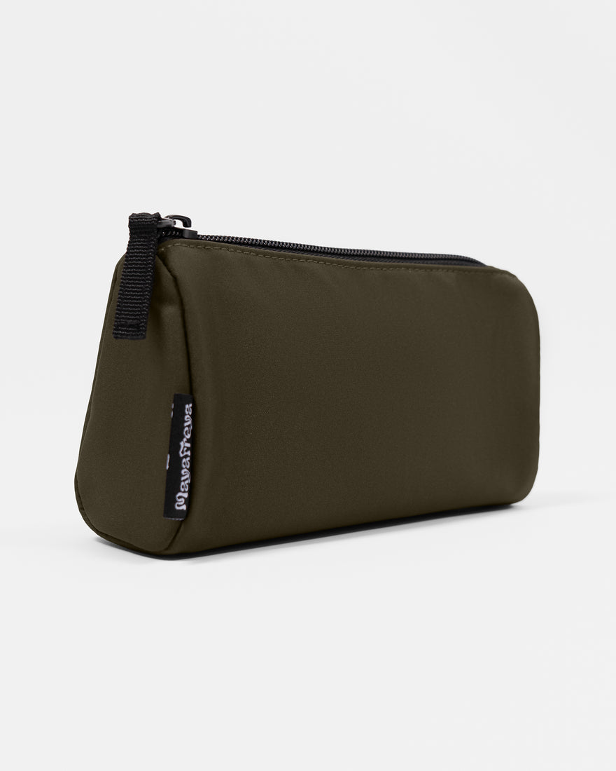 Alisa Deep Olive Cosmetic Pouch