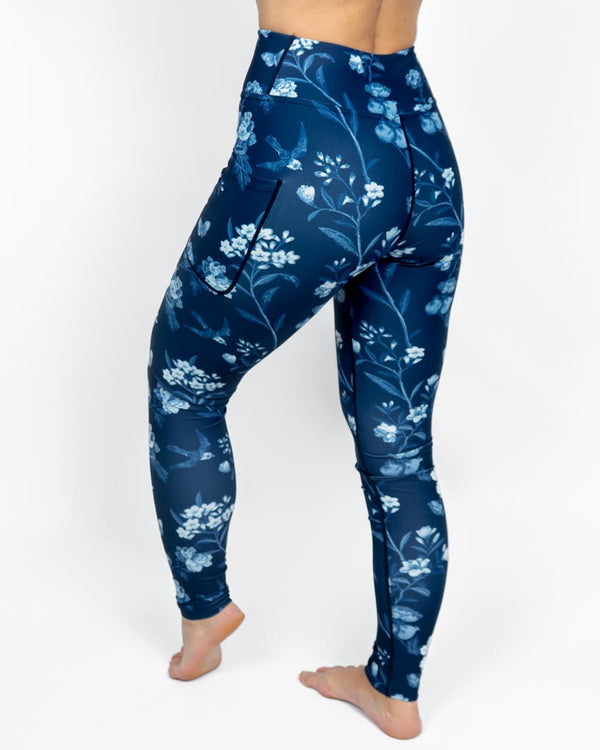 Blue Vintage Bloom Leggings