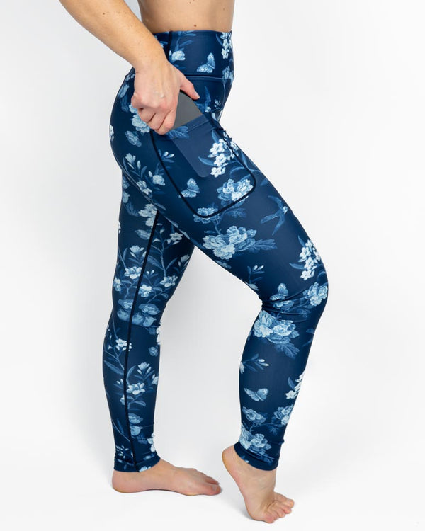 Blue Vintage Bloom Leggings