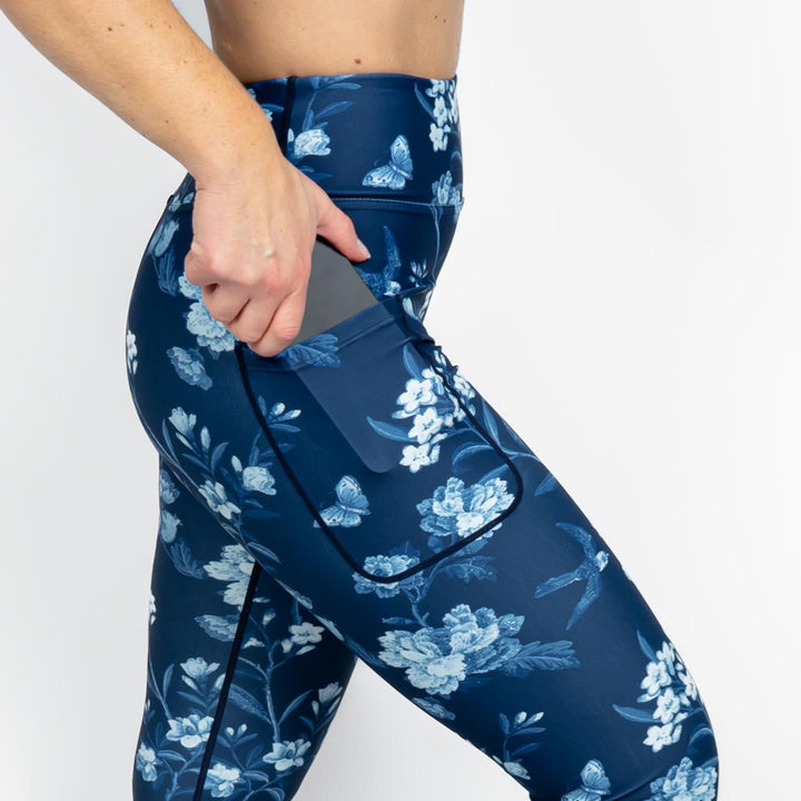 Blue Vintage Bloom Leggings