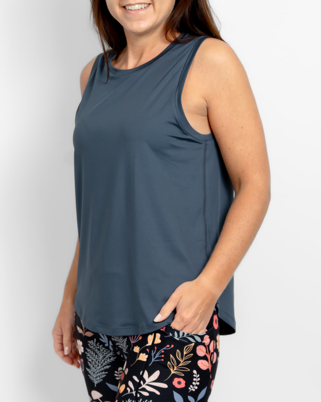 Lea Dusty Blue Sports Top