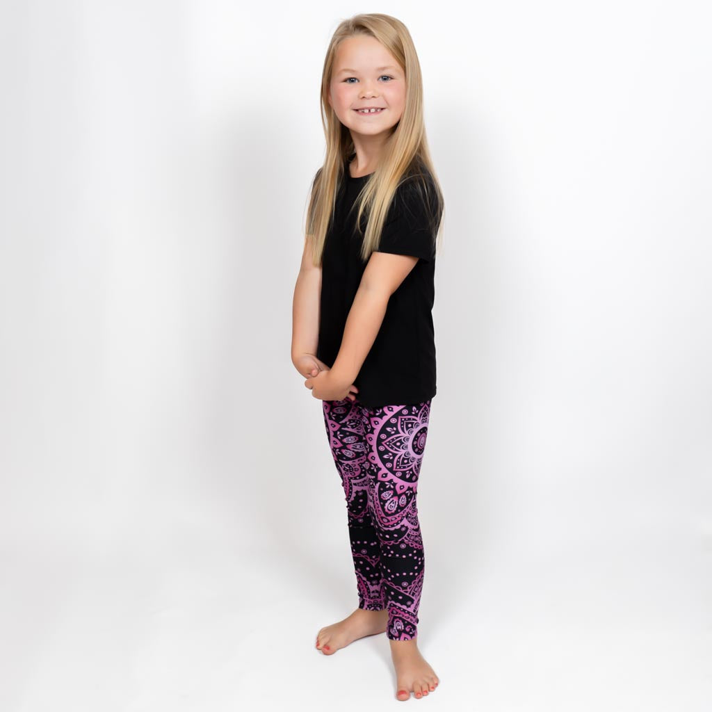 Magenta Mandala Kids Leggings