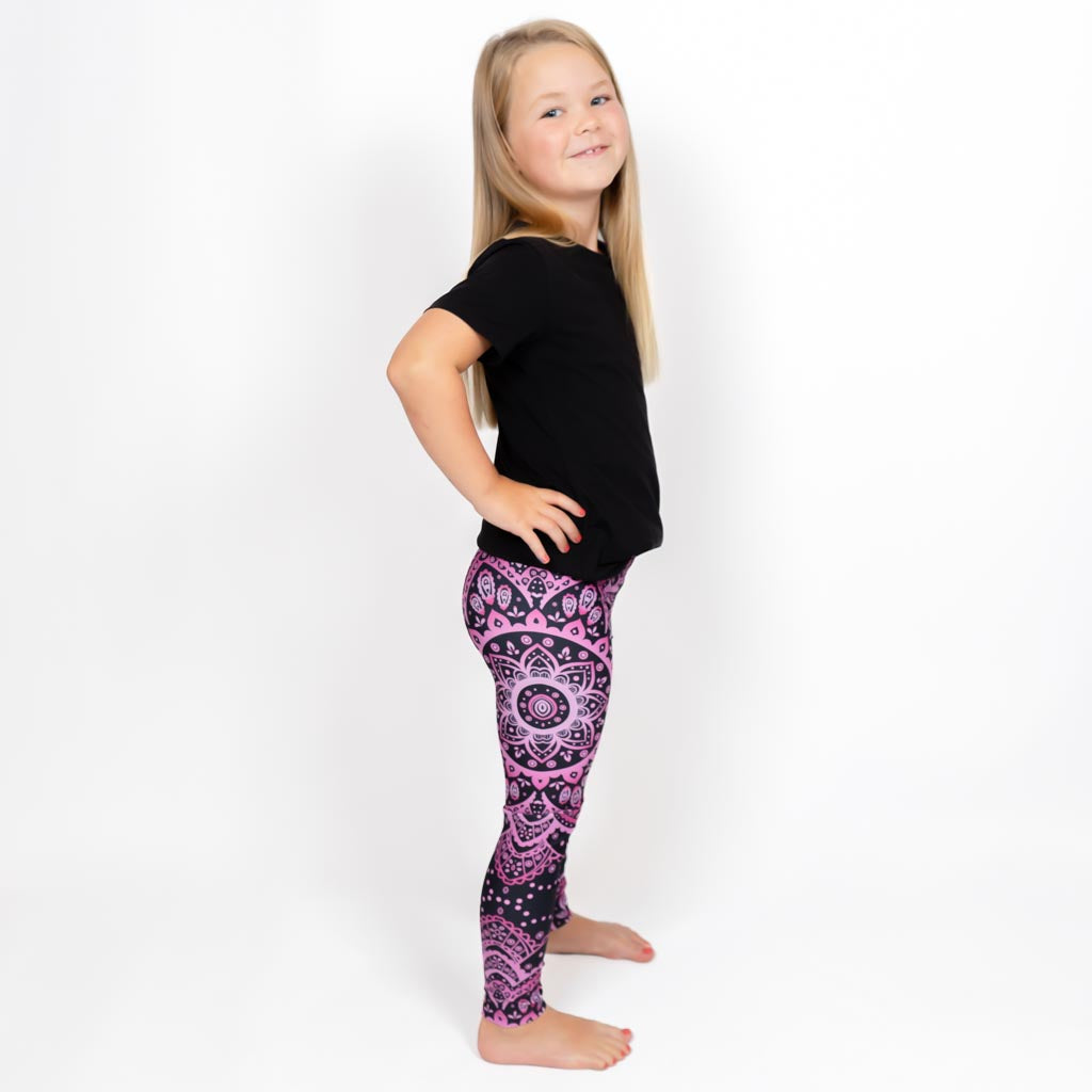Magenta Mandala Kids' Leggings