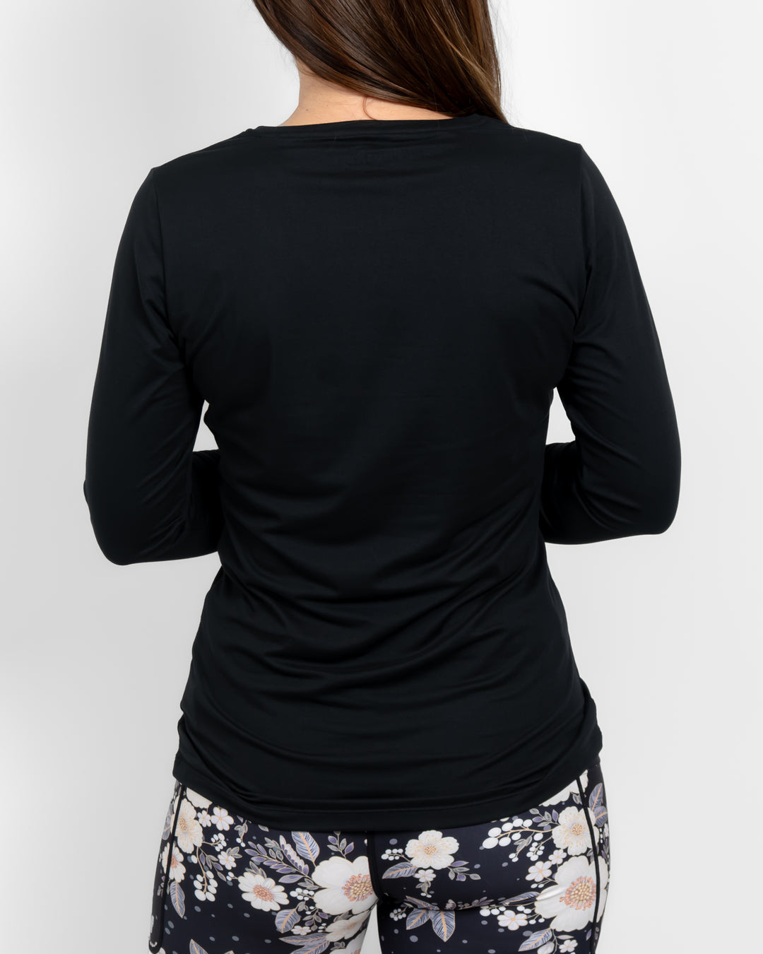 Mira Fitted Black Long-Sleeve
