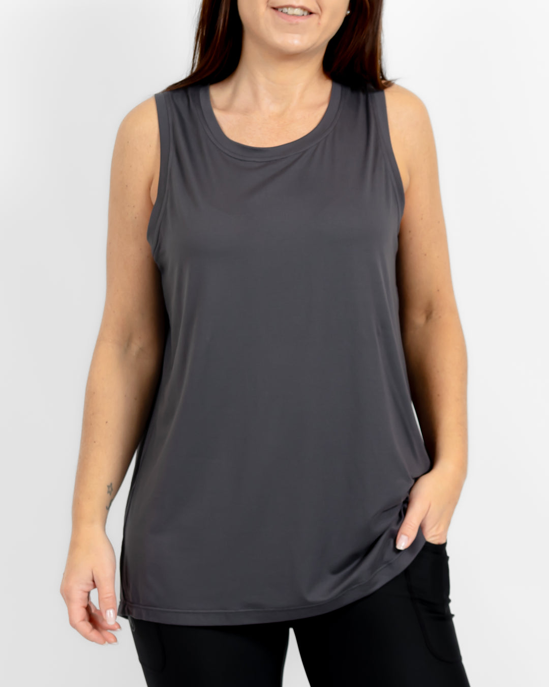 Mira Relaxed Deep Grey Top