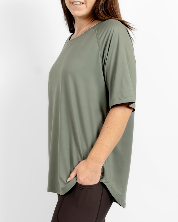 Mira Relaxed Dusty Green T-Shirt