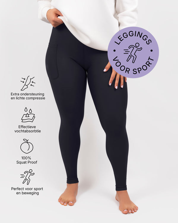 Eva Deep Blue Compression Leggings