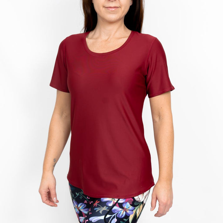 Vigga Fitted Bordeaux T-Shirt