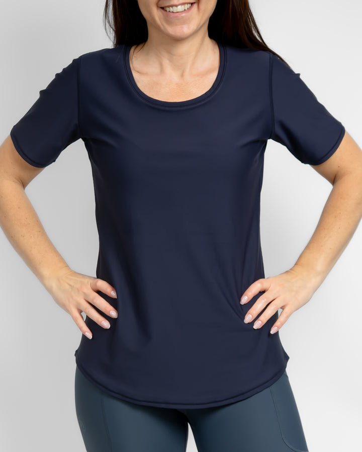 Vigga Fitted Deep Blue T-Shirt