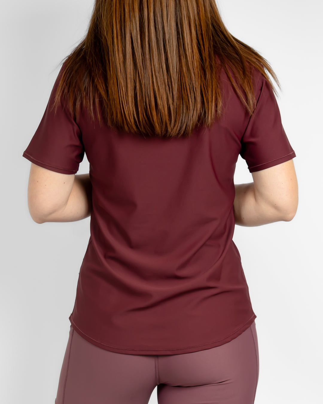 Vigga Fitted Deep Bordeaux T-Shirt