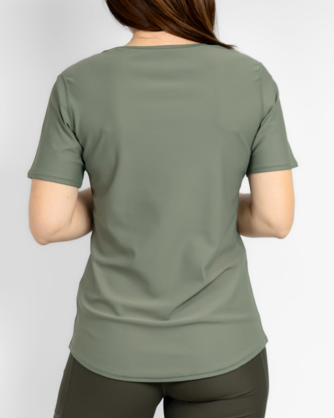 Vigga Fitted Dusty Green T-Shirt