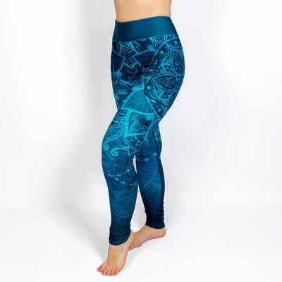 Aqua Mandala Leggings