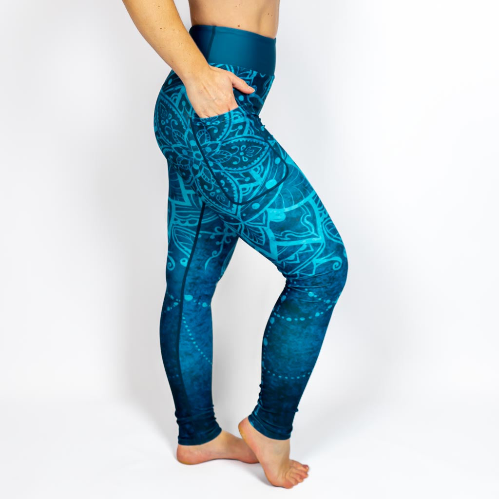 Aqua Mandala Leggings