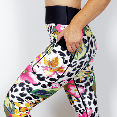 Floral Leopard Capri