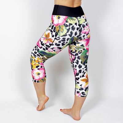 Floral Leopard Capri