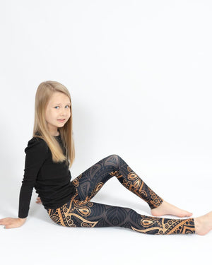 Golden Mandala Kids Leggings