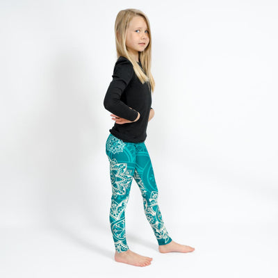 Green Mandala Kids Leggings