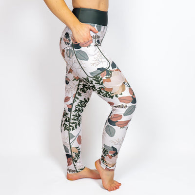 Green Wood Leggings