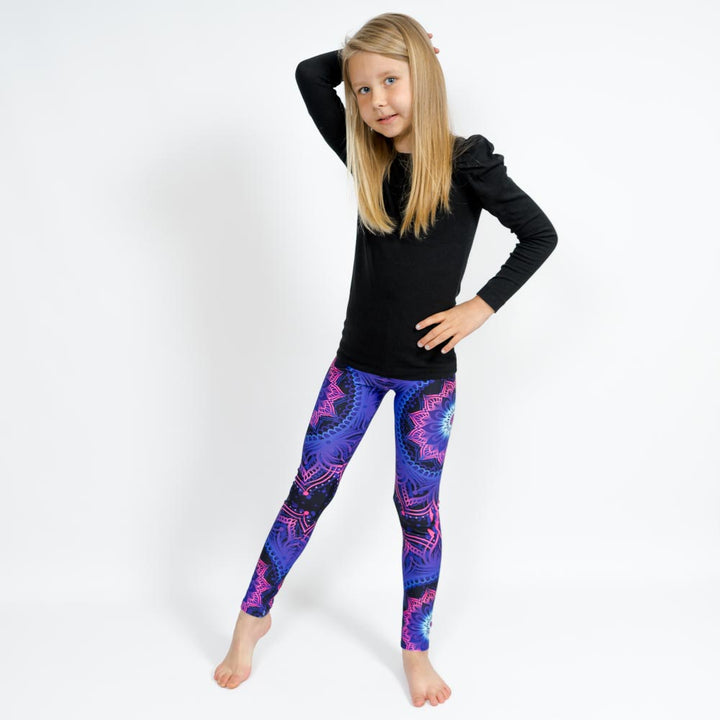 Neon Mandala Kids Leggings