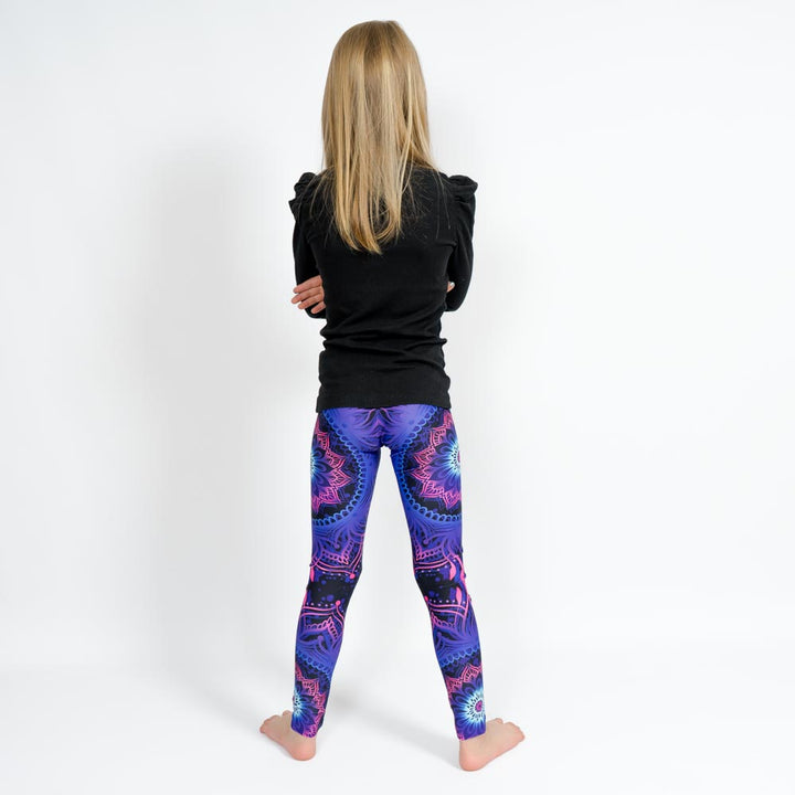 Neon Mandala Kids Leggings