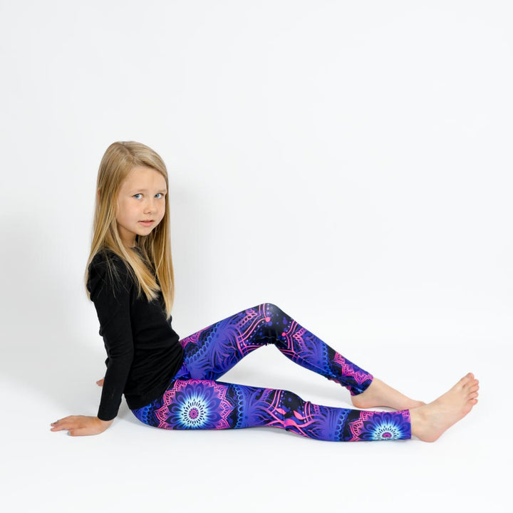 Neon Mandala Kids Leggings
