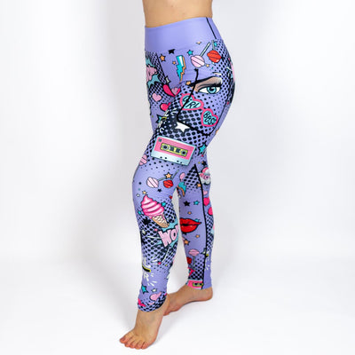 Purple Comics Leggings