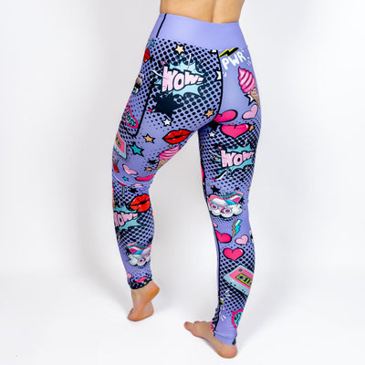Purple Comics Leggings